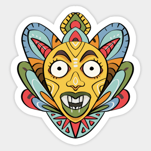 Tribal mask 3 Sticker